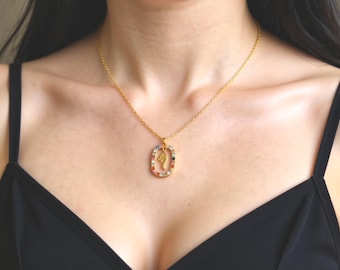 Gold Filled Zodiac Pendant Necklace -Birth Month Scorpio Gemini Charm Necklaces -Gold Constellation -Astrology Sign Christmas Jewelry Gift