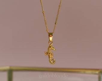 Gold Filled Seahorse Necklace-Handmade Jewelry Luck Charms- Non-Tarnish Women Necklaces- Personalized Chains- Adjustable Women Necklaces