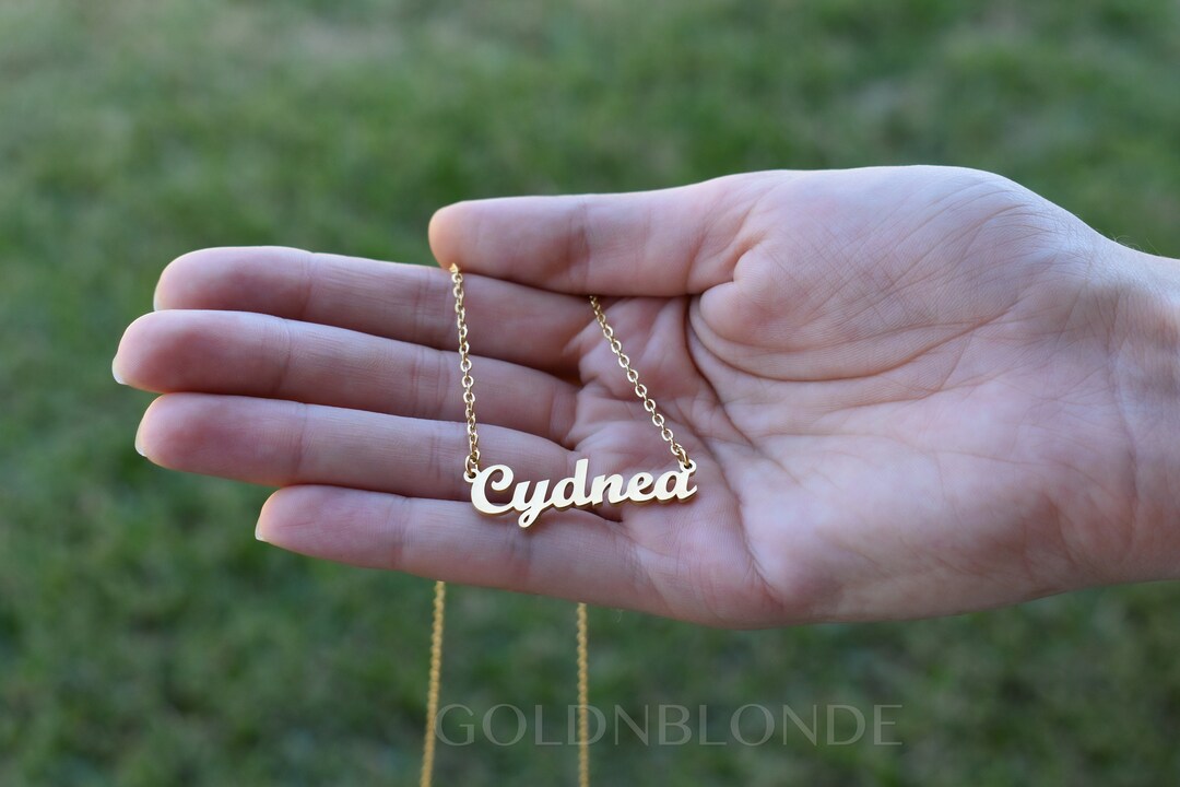 Gold Custom Necklace Custom Name Necklace Gold Filled Chain Etsy