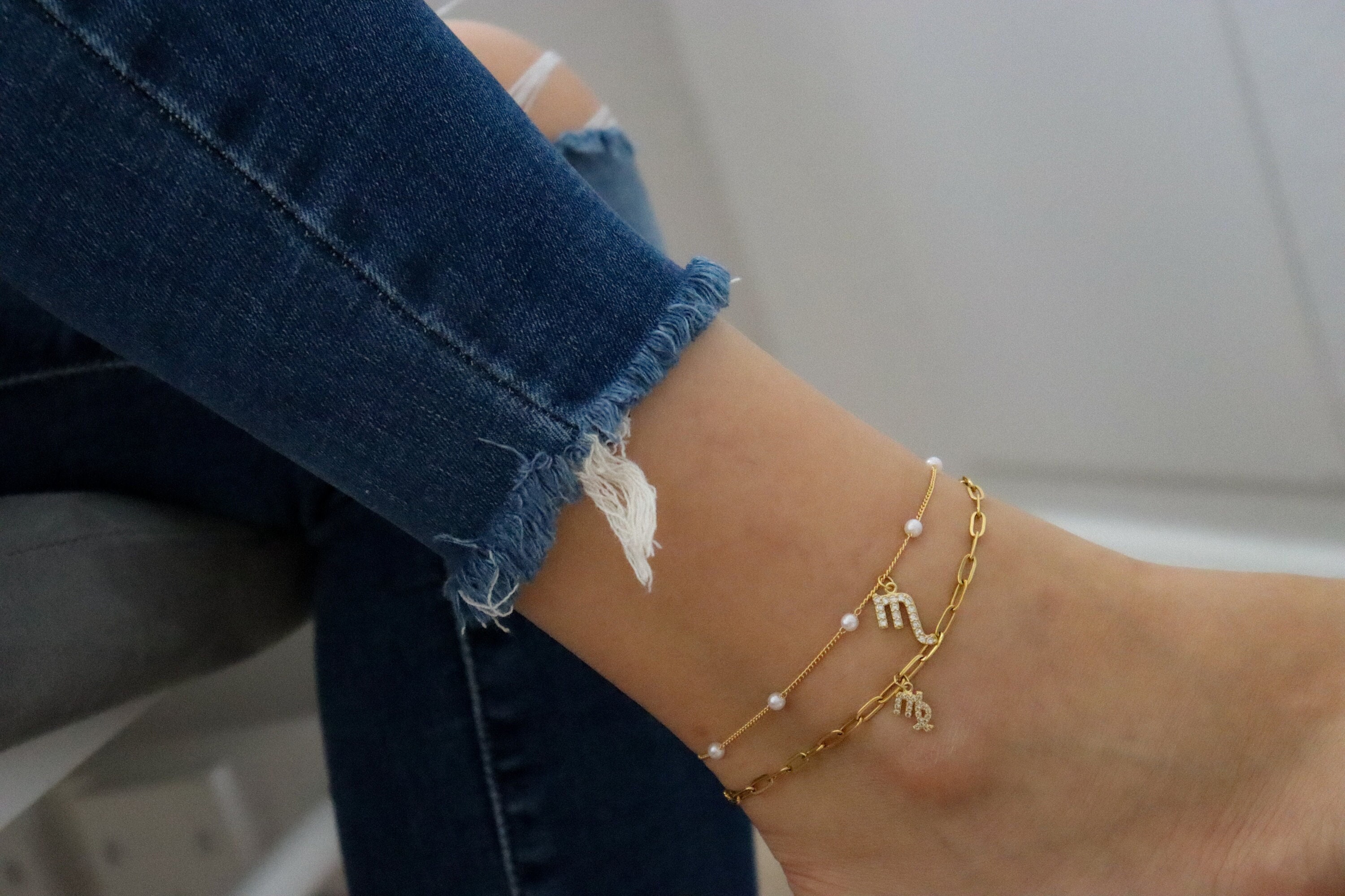 Scorpio - Anklet Etsy