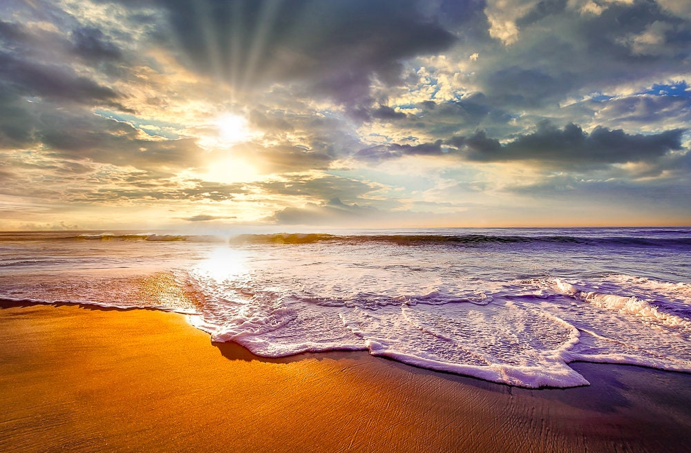 Beautiful Beach Sunrise Ocean Sunrise Photo Landscape Seascape Sunrise  Sunset Beach Wall Prints Peaceful Nature Scenery Canvas Art - Etsy UK