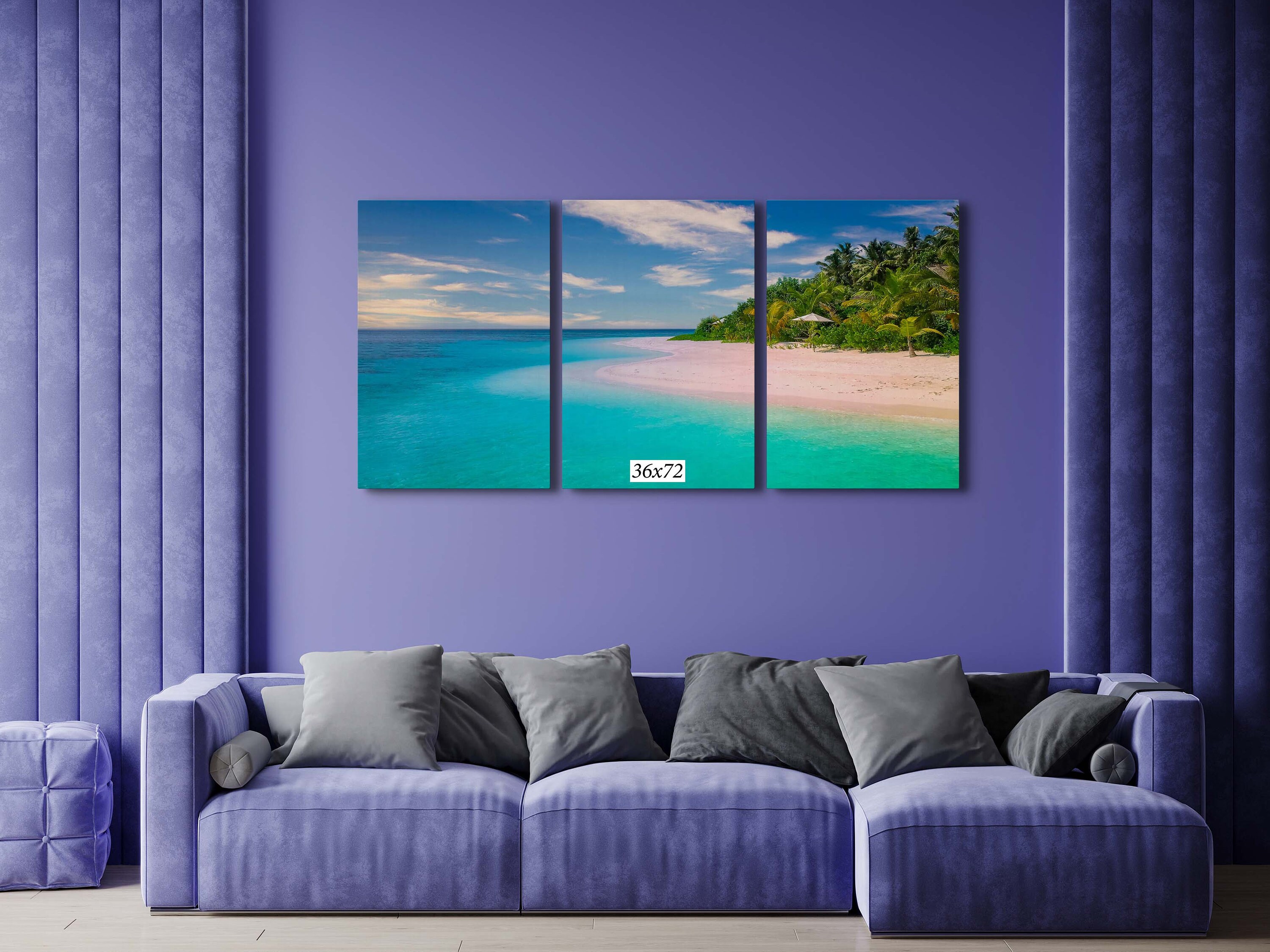 Tropical Beach Paradise Photo Print, White Sandy Beach, Turquoise