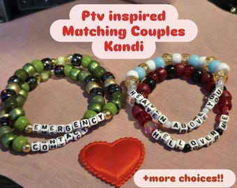 Ensembles assortis pour la Saint-Valentin, Pierce le voile inspiré des bracelets kandi de l'amitié petit ami petite amie Emo
