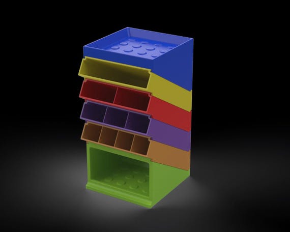 Modular Desk Organizer: Stackable 3D Printable Office Storage thumbnail 6