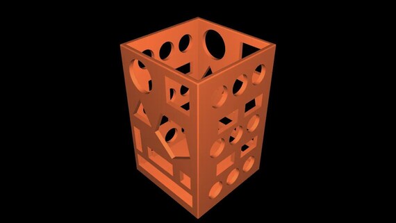 Desk Organizer: Geometric 3D Printed Design thumbnail 3