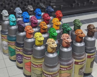 Paint Bottle Cap Swatches: Color Matching for Army Painter Bottles | 3D Printable Workshop Tool STL File, Maker Essential, Instant Download