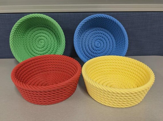3D Printable Rope Bowl: Spiral Design thumbnail 4