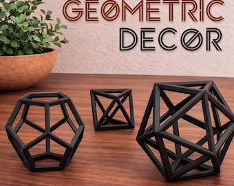 Geometric 3D Decor Model STL | Home Display Piece | Instant Download