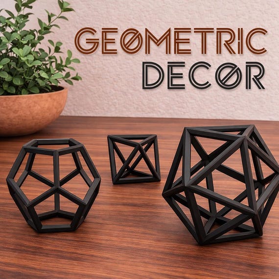 COMMERCIAL RIGHTS INCLUDED ⢠Geometric 3D Decor Model ā Digital Download for Home Decor & B-Roll
