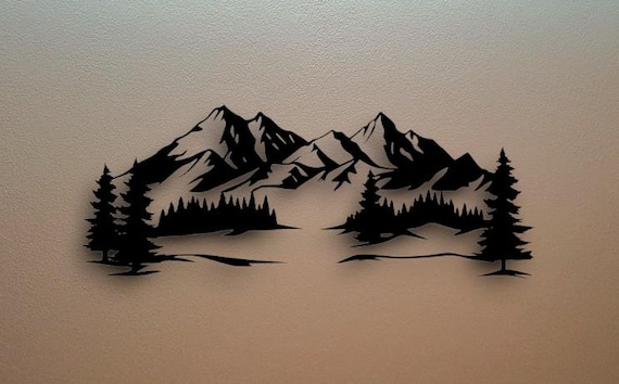 Mountain Range Wall Art STL File