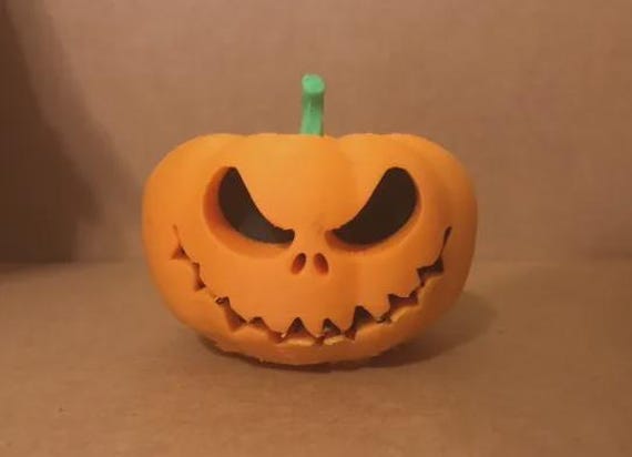 Jack-o’-Lantern Pumpkin Model: Spooky Halloween Decor (3 Colors) thumbnail 2