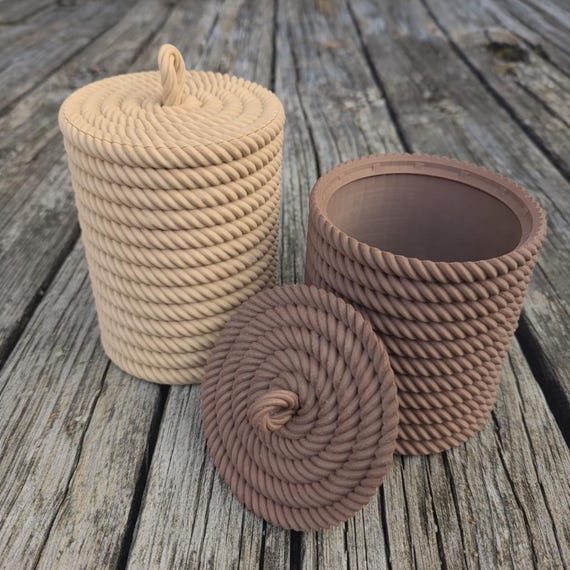 Decorative Rope Canister Set