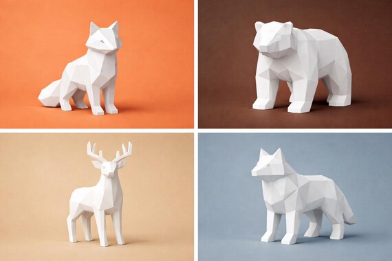 Low Poly Forest Animals STL thumbnail 2