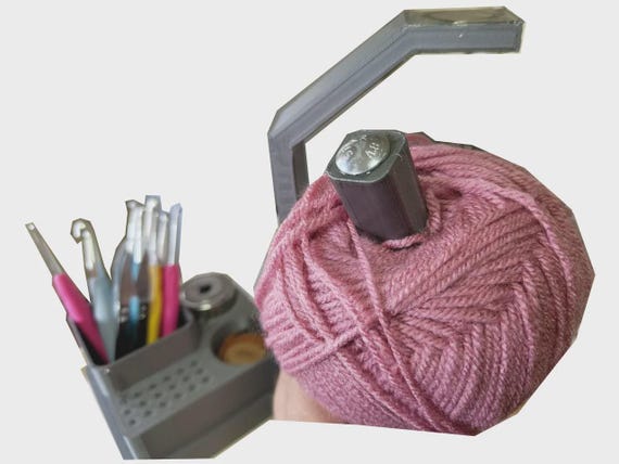 Crochet Yarn Spinner: Magnetic Leg Holder Tool (3D Printed Craft Gear) thumbnail 5