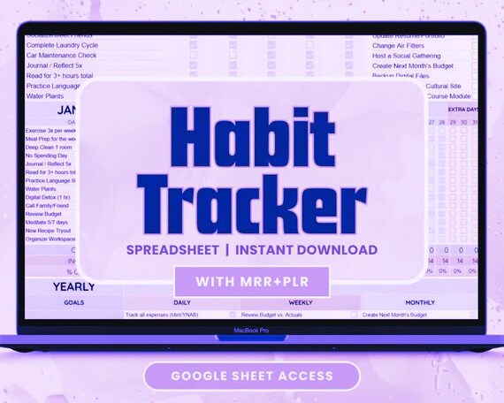 Habit Tracker Spreadsheet
