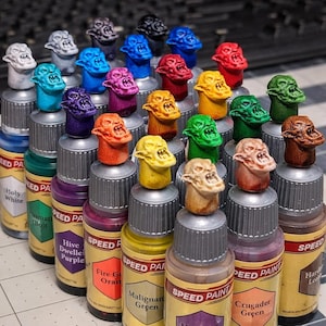 Échantillon de capuchon de peinture : compatible avec les peintres de l'armée de terre - Identification facile des couleurs