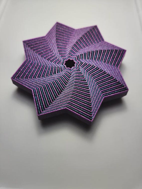 Desk Toy Fidget Star, Interlocking Rings (3D Printable STL File) thumbnail 2