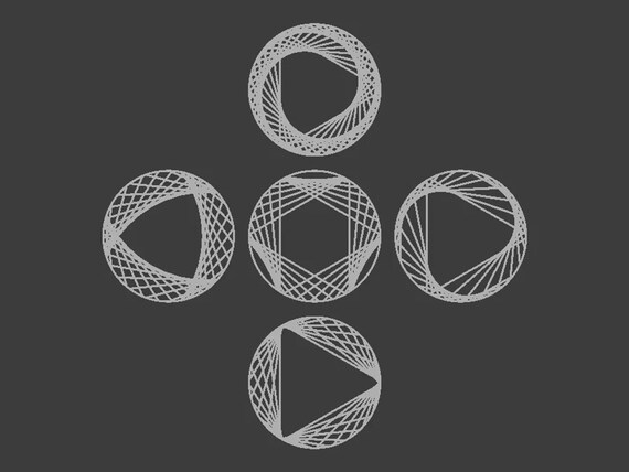 Minimal String Art Ornaments: Holiday Decor Set for Tree or Table thumbnail 4