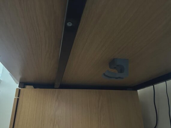 Gaming Desk PS5 Controller Holder (Under Table, Wired Controllers) thumbnail 2