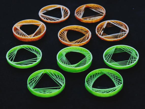 Minimalist String Art Ornaments, Geometric Holiday Shapes (3D Printable) thumbnail 3