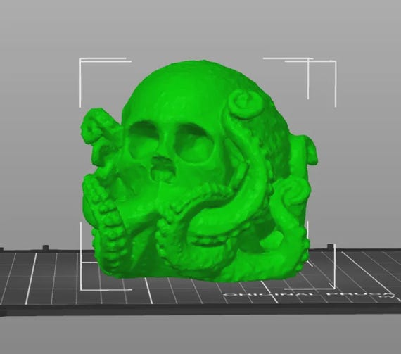 Octopus Skull Print: Horror and Sci-Fi Decor (3D Files Included) thumbnail 2
