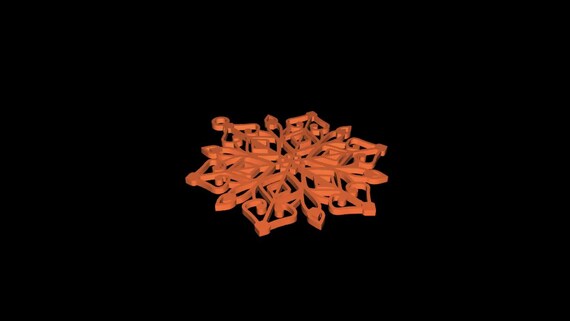 Winter Snowflake Ornament, Multilayer 3D Design (Dimensional Detail) thumbnail 3