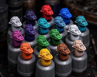 Muestra de color en formato STL para tapón de botella con gotero de pintura / Identificador de color de pintura Speed Paint (descarga digital)