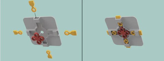 Mechanical Locking Container: Slider-Crank Lid, Multiple Sizes thumbnail 9