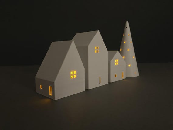 Minimalist Holiday Decor, Geometric Christmas Set (Modern Style)