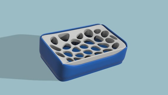 Draining Soap Holder Tray: Modern 3D Printed Bathroom Accessory