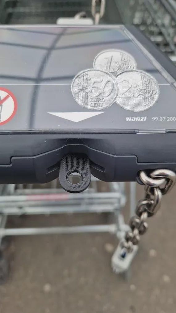 EU Shopping Cart Coin, Lightweight 3D Printed Token (Keychain Ready) thumbnail 2