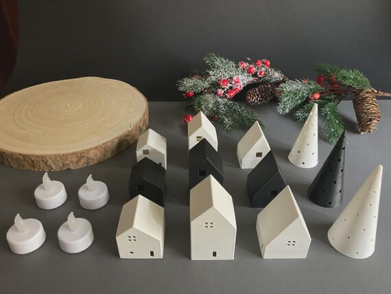 Minimalist Holiday Decor, Geometric Christmas Set (Modern Style) thumbnail 9