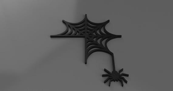 Halloween Spider Decor: 3D Printable Door Corner thumbnail 2