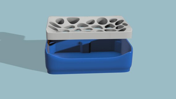 Draining Soap Holder Tray: Modern 3D Printed Bathroom Accessory thumbnail 3