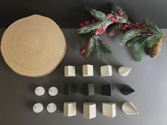 Minimalist Holiday Decor, Geometric Christmas Set (Modern Style) thumbnail 8