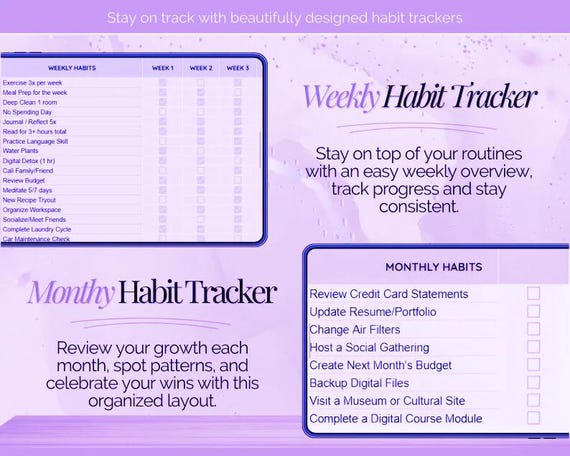Habit Tracker Spreadsheet thumbnail 4