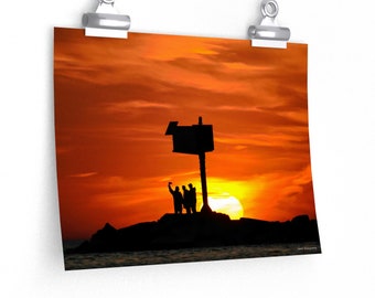 Unframed Poster, New Buffalo Silhouettes, Wall Art, Wall Print, Rolled Up Poster