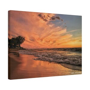 Canvas Wall Art, Full Wrap, Summer Sunset, Ready to Hang, Canvas Art, Canvas Wall Art Nature