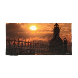 Beach Towel, Summer Sunset, 50 Percent Cotton 50 Percent Polyester, Large Beach Towel