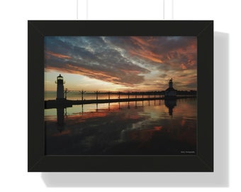 Framed Horizontal Poster, Glassy Reflections, Ready To Hang, Framed Wall Art, Wall Prints