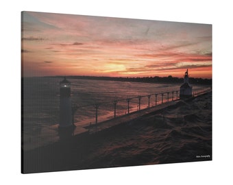 Canvas Wall Art, Full Wrap, Fire In The Sky, Ready To Hang, Canvas Art, Canvas Wall Art Nature