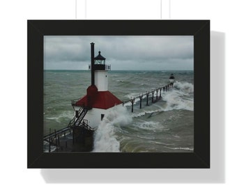 Framed Horizontal Poster, Angry Lake, Ready To Hang, Framed Wall Art, Wall Prints