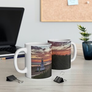 Ceramic Mug 11oz, New Buffalo Sunset, Coffee Cup, Coffee Mug