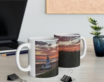 Ceramic Mug 11oz, New Buffalo Sunset, Coffee Cup, Coffee Mug