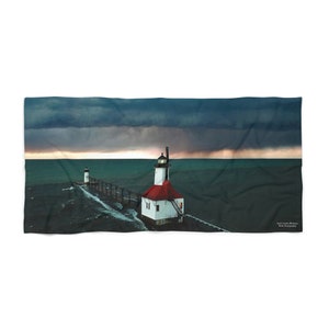 Beach Towel, Stormy Skies, 50 Percent Cotton 50 Percent Polyester, Large Beach Towel