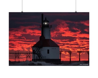 Unframed Poster, Fire In The Sky, Wall Art, Wall Print, Rolled Poster