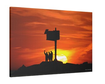 Canvas Wall Art, Full Wrap, New Buffalo Silhouettes, Ready To Hang, Canvas Art, Canvas Wall Art Nature