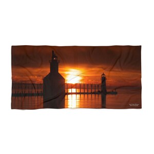 Beach Towel, Golden Hour, 50 Percent Cotton 50 Percent Polyester