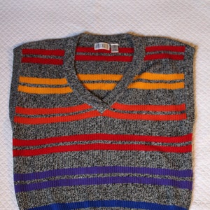 Gitano Plus Knit Rainbow Stripe Vest Size 42 image 1