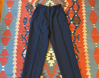 Skiva INT Navy Blue Trousers Rainbow Dart Pattern 26” Waist